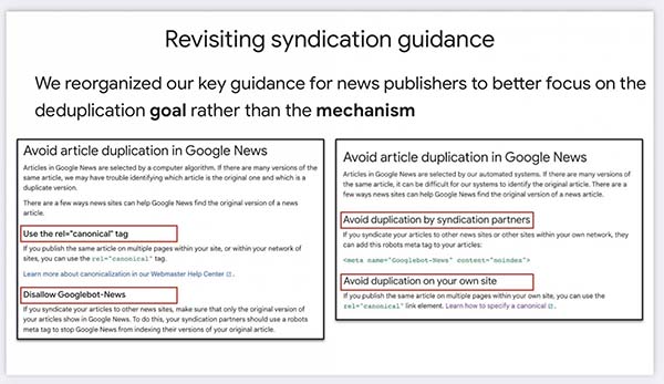 Google Details SEO Guidance For Content Syndication Partners