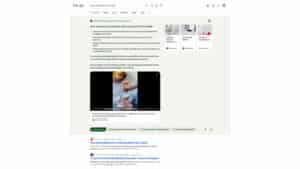 Experiencia generativa de búsqueda de Google Respuestas generadas por IA Obtenga videos