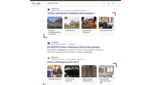 Google Zoeken test nieuw carrouselontwerp voor hotelfragmenten