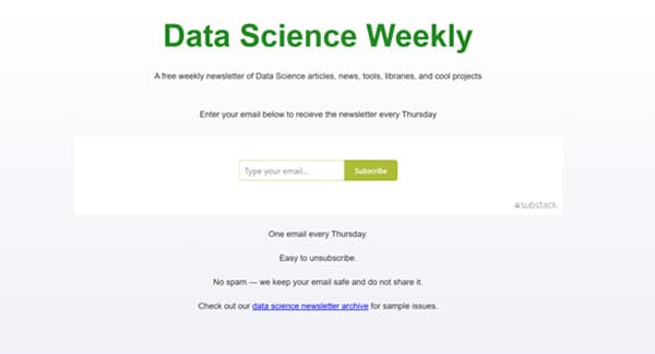 Data Science Weekly