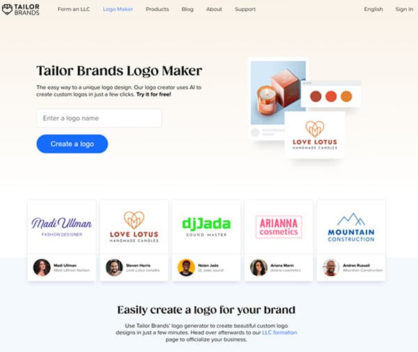 Tailor Brands Logo Maker