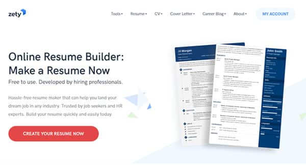 Zety AI Resume Builder