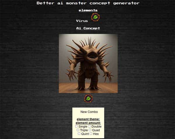 Better AI Monster Concept Generator