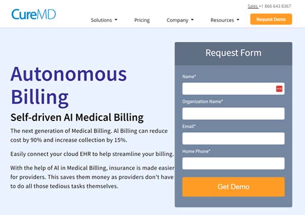 CureMD Self-driven AI Medical Billing