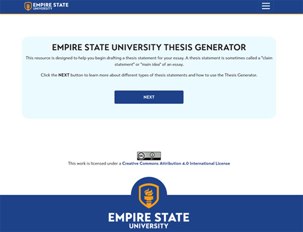 Empire State University Thesis Generator