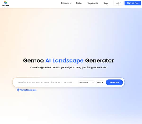 Gemoo AI Landscape Generator