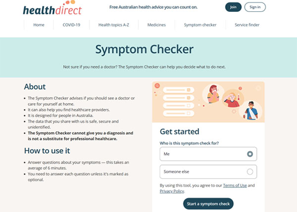 Healthdirect Symptom Checker
