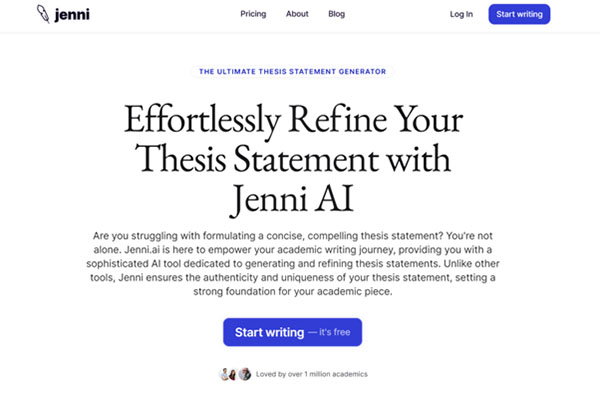 Jenni AI Thesis Writing Assist