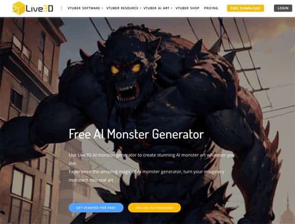 Live 3D Free AI Monster Generator