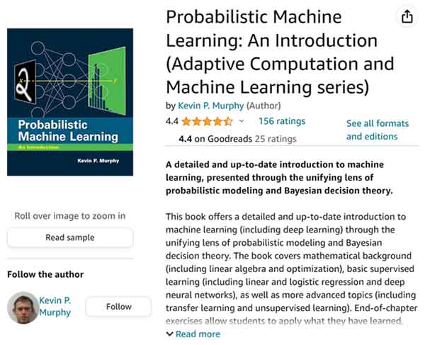Probabilistic Machine Learning - An Introduction (Adaptive Computation and Machine Learning series)
