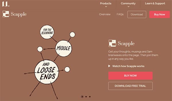 Scapple - A Unique Tool for Brainstorming Online