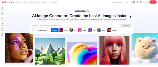 Shutterstock AI Art Generator