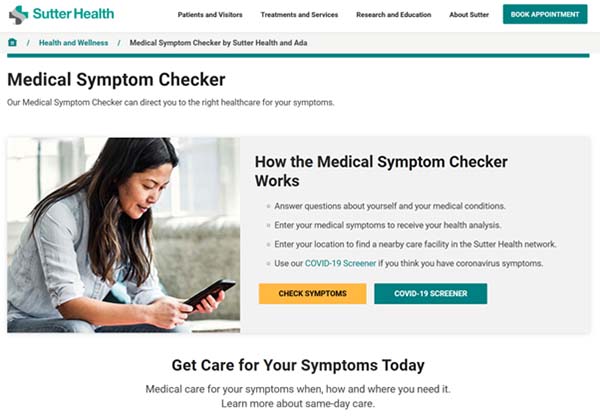 Sutter Health Symptom Checker