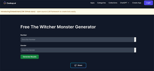 The Witcher Monster Generator