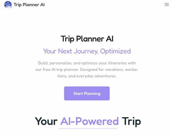 Trip Planner by Build AI