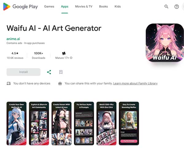 Waifu AI - AI Art Generator