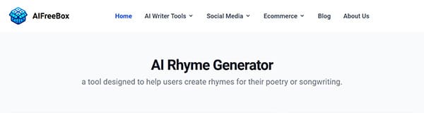 AIFreeBox AI Rhyme Generator