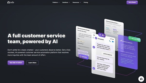 Ada CX Review: Features, Pricing Plans & Cons
