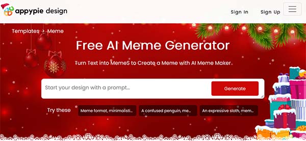 Appy Pie’s Artificial Intelligence Meme Generator