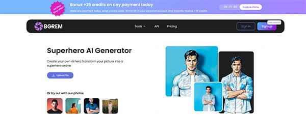 BGREM AI Superhero Generator