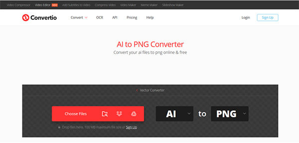 Convertio AI to PNG Converter