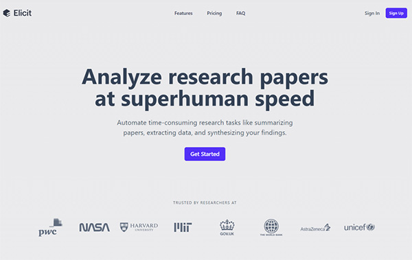 Elicit - Analyze Research Papers