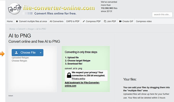 File Converter Online AI to PNG