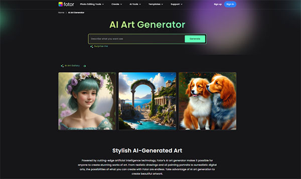 Fotor Artificial Intelligence Drawing Software