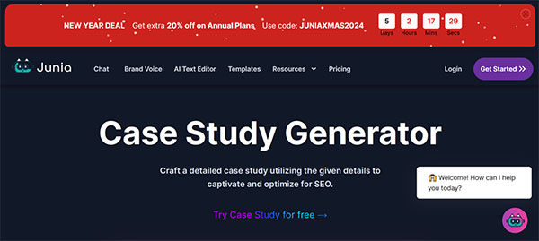 Junia Case Study Generator