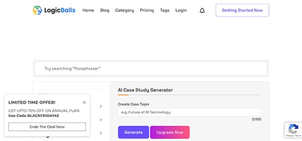 LogicBalls AI Case Study Generator