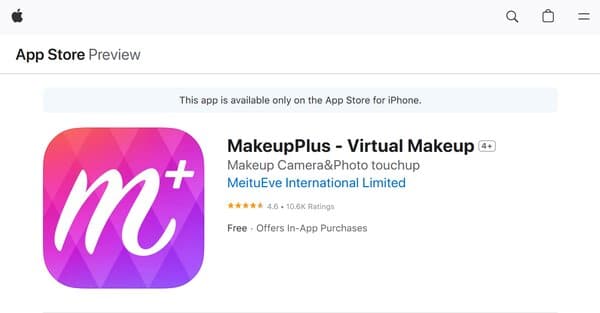 MakeupPlus Virtual Makeup