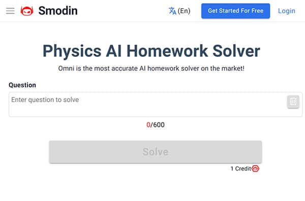 Physics AI Homework Solver