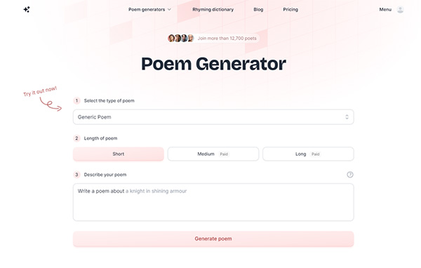 Poetry Tips Poem Generator