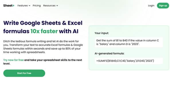 Sheet Plus AI