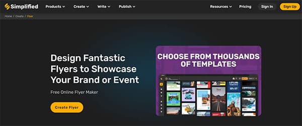Simplified AI Free Online Flyer Maker