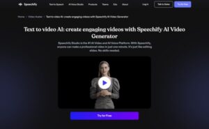 Speechify AI ビデオ ジェネレーター