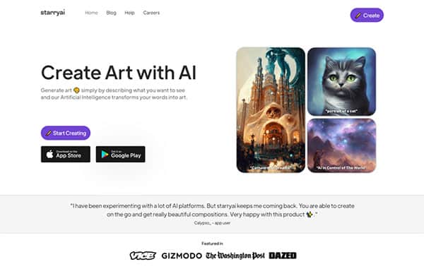 Starryai AI Drawing Software