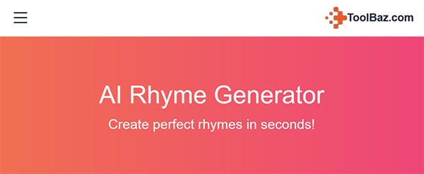 Toolbaz AI Rhyme Generator