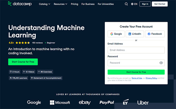 Understanding Machine Learning by Datacamp