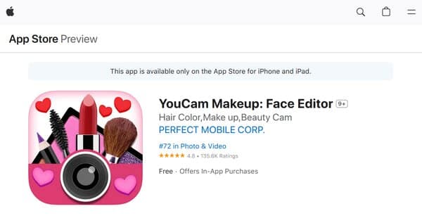 YouCam Makeup Face Editor