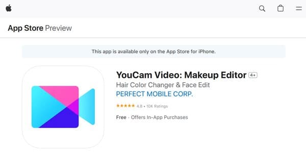 YouCam Video Makeup Editor