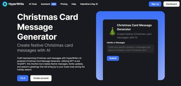 AI Christmas Card Message Generator