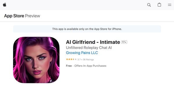 AI Girlfriend Intimate
