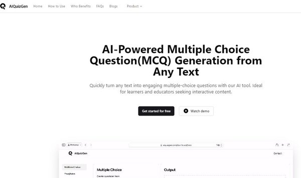 Generator pytań wielokrotnego wyboru AIQuizGen AI
