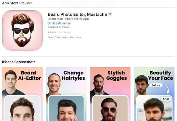 Beard Photo Editor, Mustache