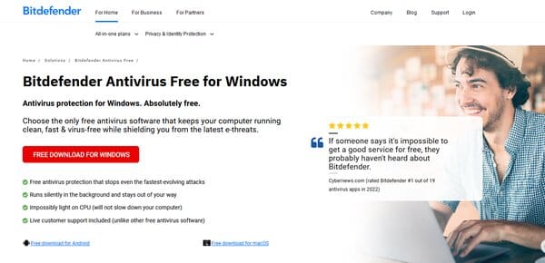 Bitdefender Antivirus Windows 11