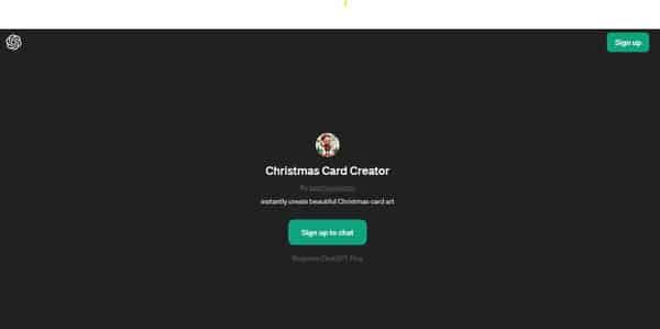 ChatGPT AI Christmas Card Creator