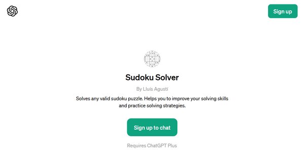 ChatGPT AI Sudoku Solver
