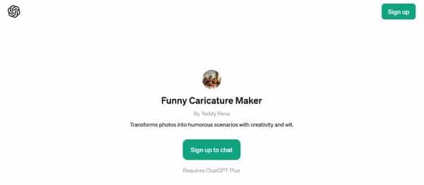 ChatGPT Funny Caricature Generator