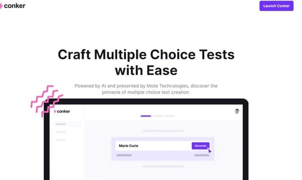 Conker AI Multiple Choice Questions Generator